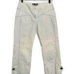 Sportmax Italian Denim Off-White Contrast Stitch Capri Crop Size 8 (IT 42) Photo 0