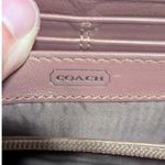 Coach Madison Accordion Zip Wallet Leather Rose Gold Pink Y2K Purse Wristlet Photo 3