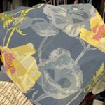 Belle by Kim Gravel Blue Floral Bell Sleeve Chiffon Top L Romantic Ethereal Size L Photo 8