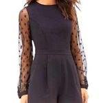 ZARA Vintage  black polka dot sleeve romper Photo 0