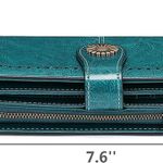 Wallets for Women Genuine Leather Credit Card Holder with RFID Blocking Large Capacity Wristlet Photo 0