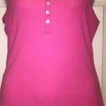 Bobbie & Brooks Bobbie Brooks Sz M Ladies’ Pink Rib Henley Tank Top NEW NWT Photo 0