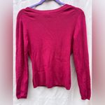Loft  Fuchsia V-Neck Sweater Photo 3