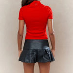 Missguided  Red Short Sleeve Sweater Top Photo 1