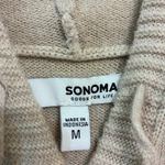 Sonoma Goods For Life Ribbed Knit Pullover Hoodie Sweater Light Beige Medium Photo 4