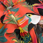 Farm Rio  x Anthropologie Rainforest Wrap Blouse Toucans Tropical Birds Sz XS Photo 4
