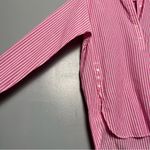 J. McLaughlin  Fallon Pink Striped Linen Long Sleeve Tunic Blouse Womens Size M Photo 2