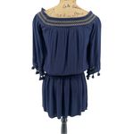 Lilly Pulitzer  Navy Blue Joelle Off Shoulder Mini‎ Short Dress Coastal Summer Photo 14