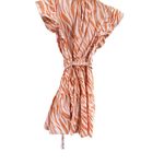 Derek Lam Orange and White Flutter Sleeve Mini Dress Photo 4