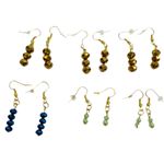 Lot of 8 Colorful Faceted Dangle Drop Pierced Earrings Blue Photo 2