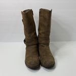 Maurice's  Tan Ankle Boots with Buckle Accents Photo 1