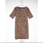 J.Crew Elbow-sleeve sheath dress in leopard bi-stretch cotton Photo 3
