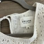Sézane Sezane Cleo White Eyelet Short Sleeve Tie Back Cotton Blouse 36 US 4 Small Photo 7