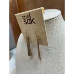 The Sak NWT Gold Lightly Hammered Bar Dangle Earrings Photo 3