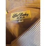 Bob Mackie Striped Embellished Button Down Shirt Novelty Embroidery Fashion Ladycore Photo 3