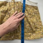 Universal Threads Universal Thread‎ Crochet Floral Blouse M Yellow Button Front Boho Cottage Photo 6