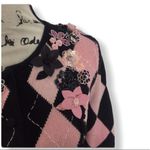 Victor Costa SZ XS Embellished Cardigan Pink Photo 1