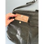 Stone Mountain  womens leather shoulder bag purse dark turqoise green Photo 4