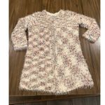 Solitaire  by Ravi Khosla duster Cardigan Sweater Fuzzy Knit Multicolor retro M Photo 8