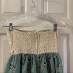 City Studio Cream/Teal Bulldog Print Dress size 5 Photo 8