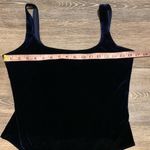 Kittenish  Navy Blue Crushed Velvet Bodysuit M Photo 3
