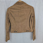 Michael Kors; Michael Brown Leather Suede Ladies' Trucker Jacket Medium Photo 6