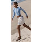 Free People  In A Cinch White Shorts Summer Casual Elastic Pockets Gorpcore Small Photo 5