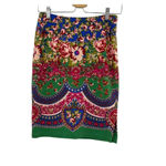 Anthropologie Maeve Sheffield Pencil Skirt Textured Floral Print Size US 2 Photo 2