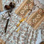 Women’s boho floral print tunic flowy dress Yellow Size L Photo 9