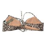 J.Crew Womens Cross Back French Bikini Swim Top Leopard Print Brown 3X Photo 2