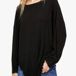 Free People shimmy shake black ribbed open back top Photo 1