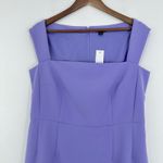 Ann Taylor  Women's Size 8 Lavender Square Neck Sleeveless Sheath Dress Wedding‎ Photo 8