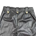 Derek Lam 10 Crosby x RTR Flare Faux Leather Sailor Pant in Black, Size US 8 Black Photo 8