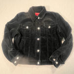 CHAPS  Denim Black Corduroy Jacket Women’s Large Button Front Casual Retro Jacket Photo 0