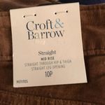 Croft & Barrow Straight-Leg Corduroy Pants Mid Rise Brown 10P Cotton Blend G5 Photo 4
