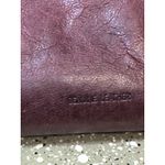 Guano Tong Genuine Leather Wallet Maroon Trifold RFID Organizer Zip Pocket Red Photo 3