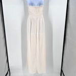 Lulus  A Star is‎ Born Cream Strapless Maxi Dress Beaded Embellished Medium Photo 6