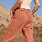 Amo Denim Paperbag Straight Pants in Suntan Size 26 Photo 1