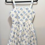 Altar'd State NWOT Altar’d State Elena Bubble Hem Floral Blue and White mini dress Easter spring Photo 6