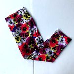 Om Shanti Leggings Large Live for Joy Floral Petunias Power Yoga Pants F… Photo 3