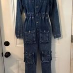 MAD FOR LOVE Denim Jumpsuit Sz Small Blue Photo 2
