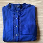Brooks Brothers  Blue Long Sleeve Knit Button Up Cardigan Sweater S Photo 2