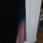 Dalia Collection Dalia MacPhee Black Pullover Midi Ribbed Sweater Dress Pleated Ombre Size 2X Photo 5