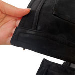 Carmen Marc Valvo Black Faux Suede Utility Jacket Large Photo 5