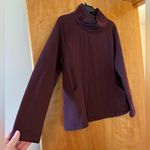 L.L.Bean Pullover Loungewear Athleisure Sweater Maroon Pockets Petite Large Photo 2