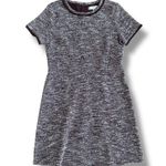 Talbots LOFT Marled Knit Fit & Flare Dress Size 10 Burgundy Short Sleeve Lined Work Photo 0