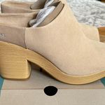 Toms Women's Florence Sandal, Honey Beige, Peep Toe Platform, Suede, Slip On NEW Photo 1