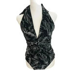 Michael Kors MICHAEL black & white haulter swimsuit ☀️ Size 12 Photo 6