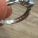 EUC Ring Set Yellow & Blue Stone 925 Sterling Silver Size 7 & 8 Photo 3