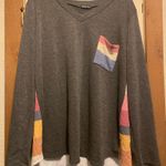 Women’s Heimish USA Long Sleeve Shirt. Size XL Gray Photo 0